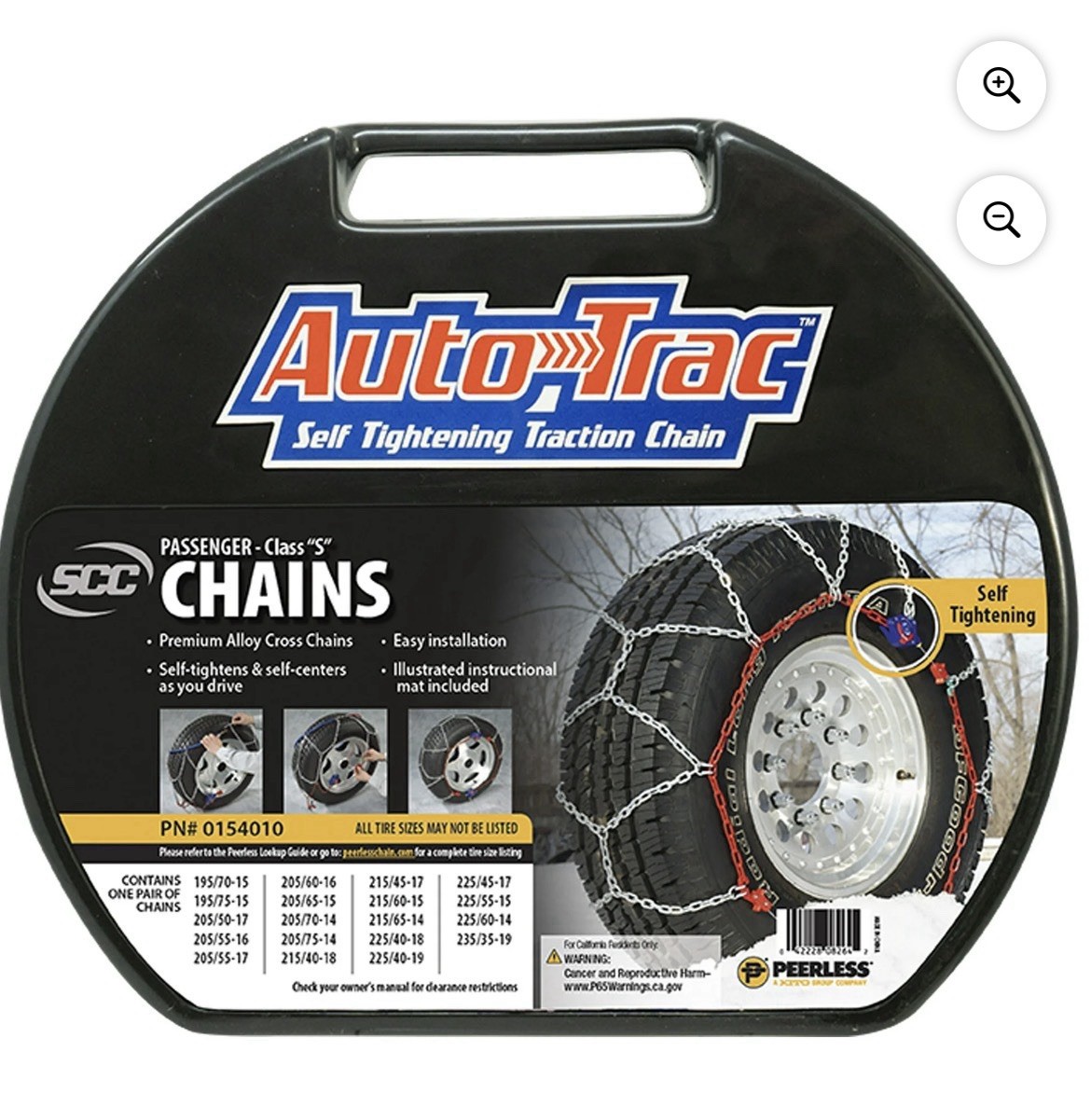 ❄️Snow Chains Peerless Chain Company Auto-Trac Self Tightening Passenger 0154010