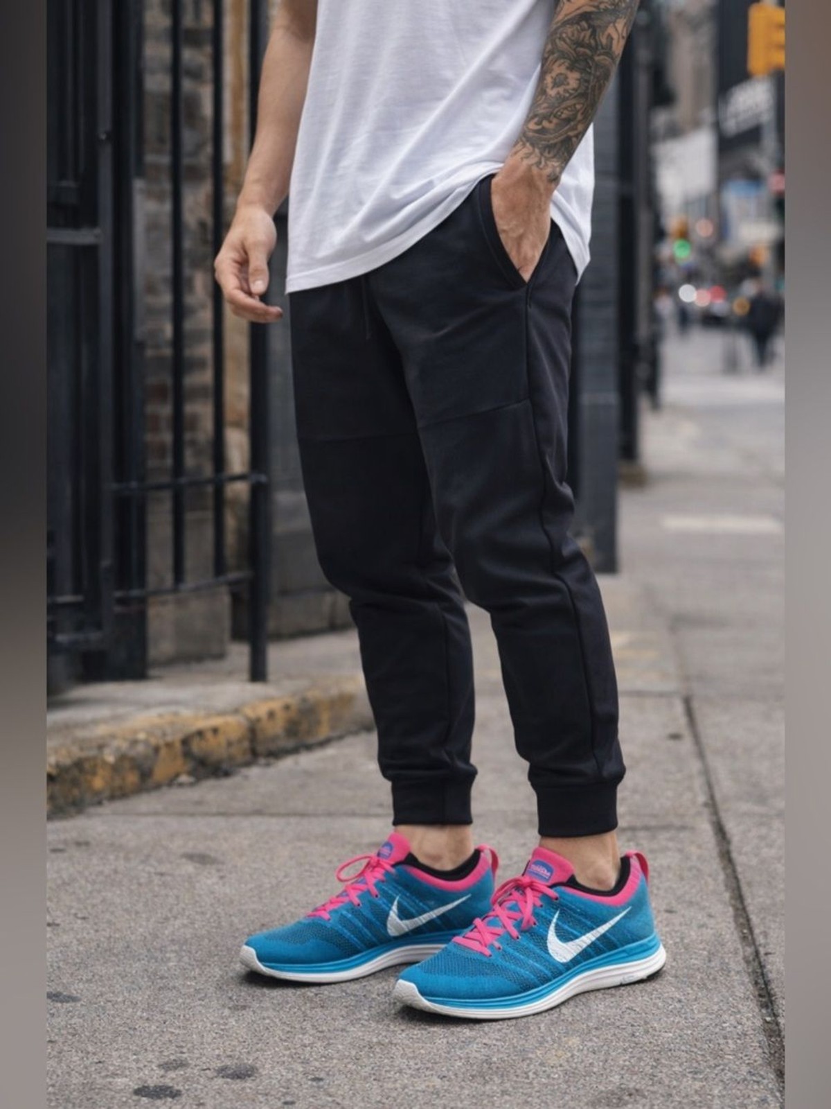 Nike Mens Flyknit One Teal Pink Running Shoes Sz 11.5 Lunarlon Knit