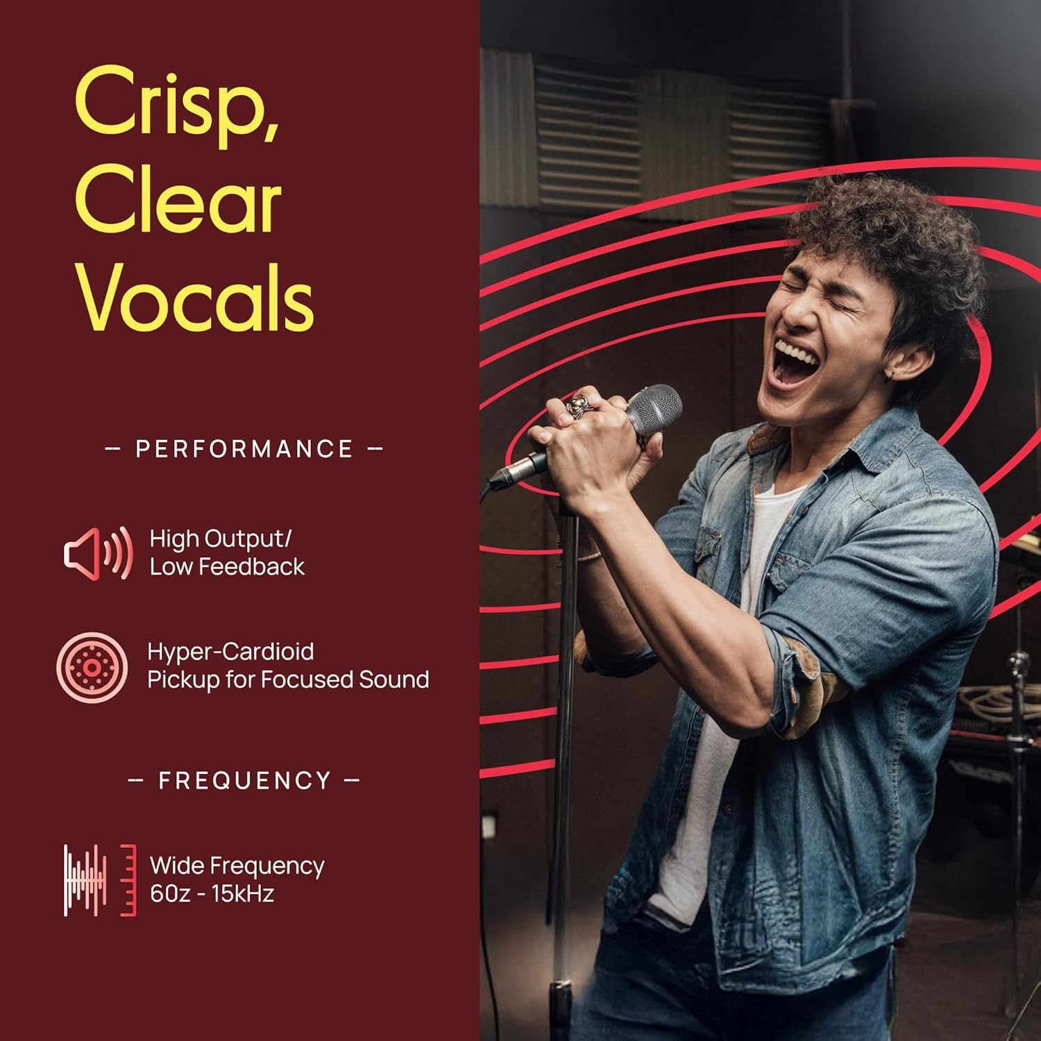 3 Piece Professional Dynamic Microphone Kit Cardioid Unidirectional Vocal Handhe