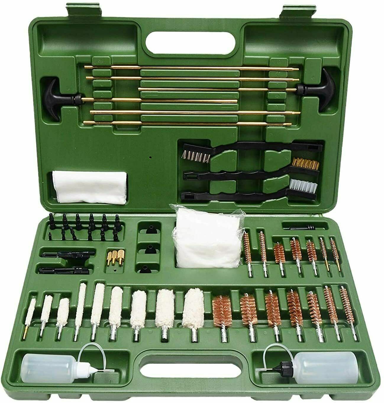 163pcs Gun Cleaning Kit Universal Rifle Pistol Shotgun Handgun Firearm with Case