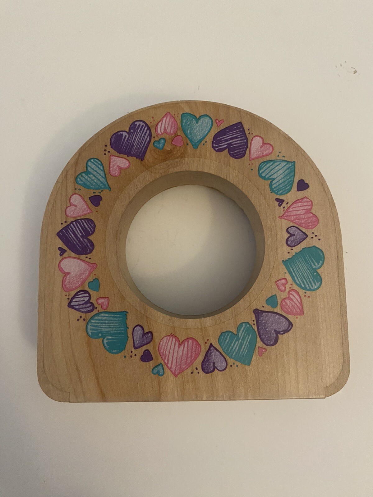 Stampendous Frame Nestling WN002 Heart Ring Wood Mounted Rubber Stamp RS21