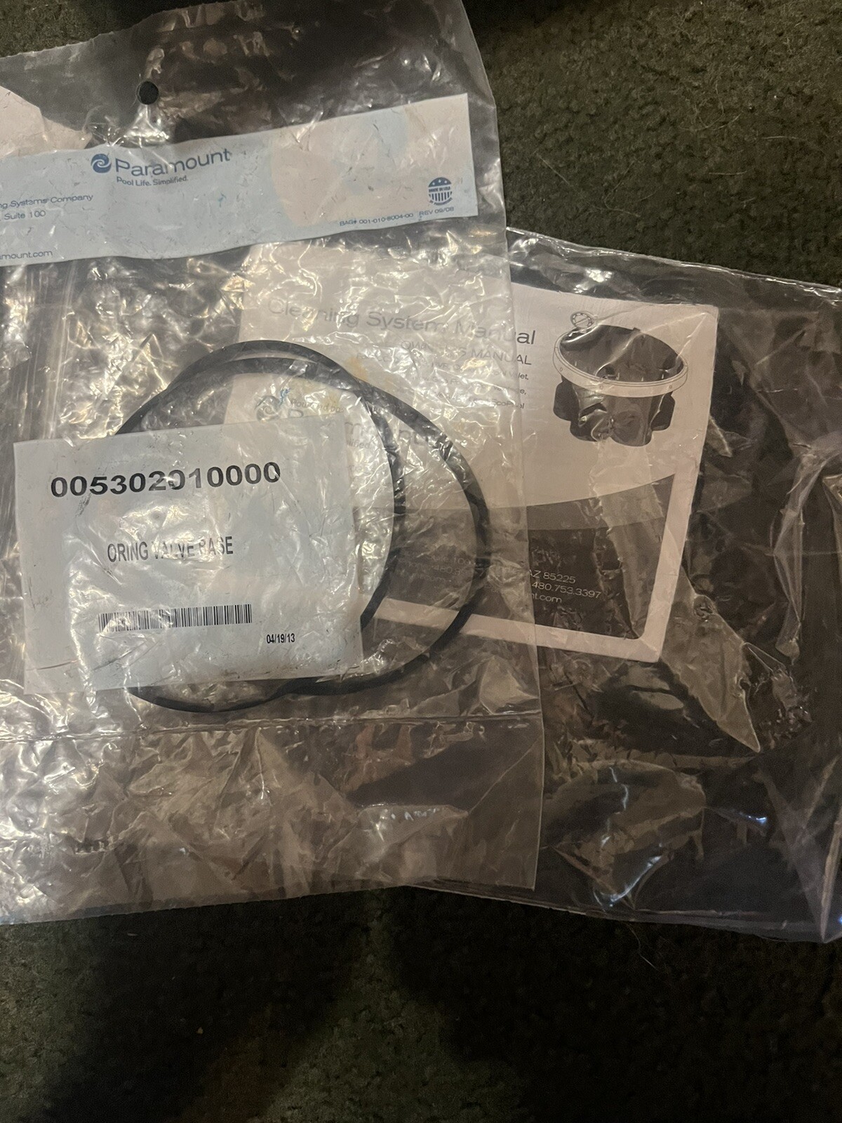 Paramount ORIGINAL Pool Valve Module Base O-Ring, #005302010000