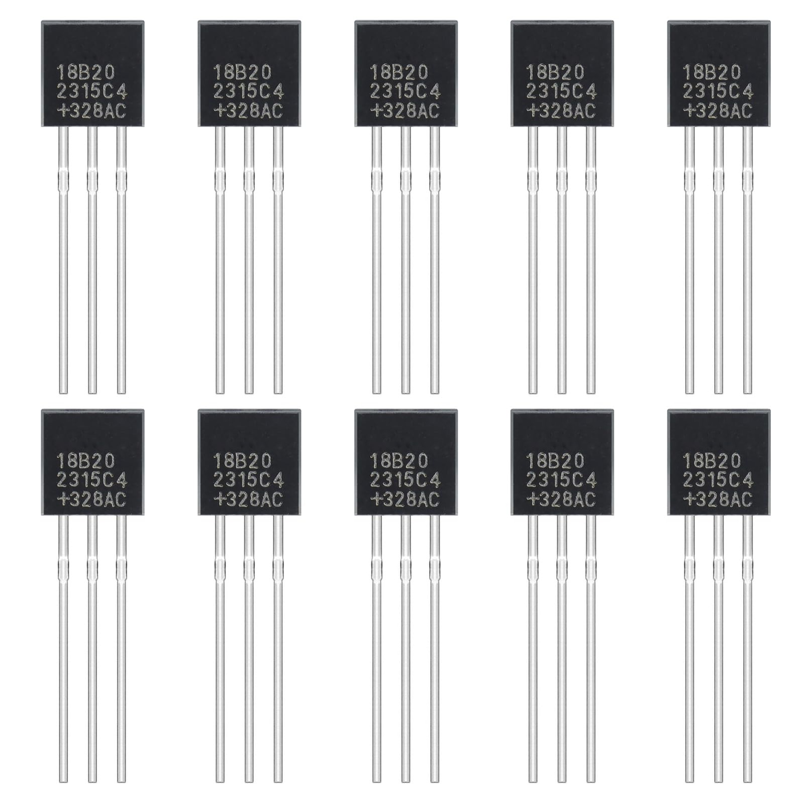 Ds18b20 Temperature Sensor Digital Thermometer 55c To 125c pack Of 10pcs