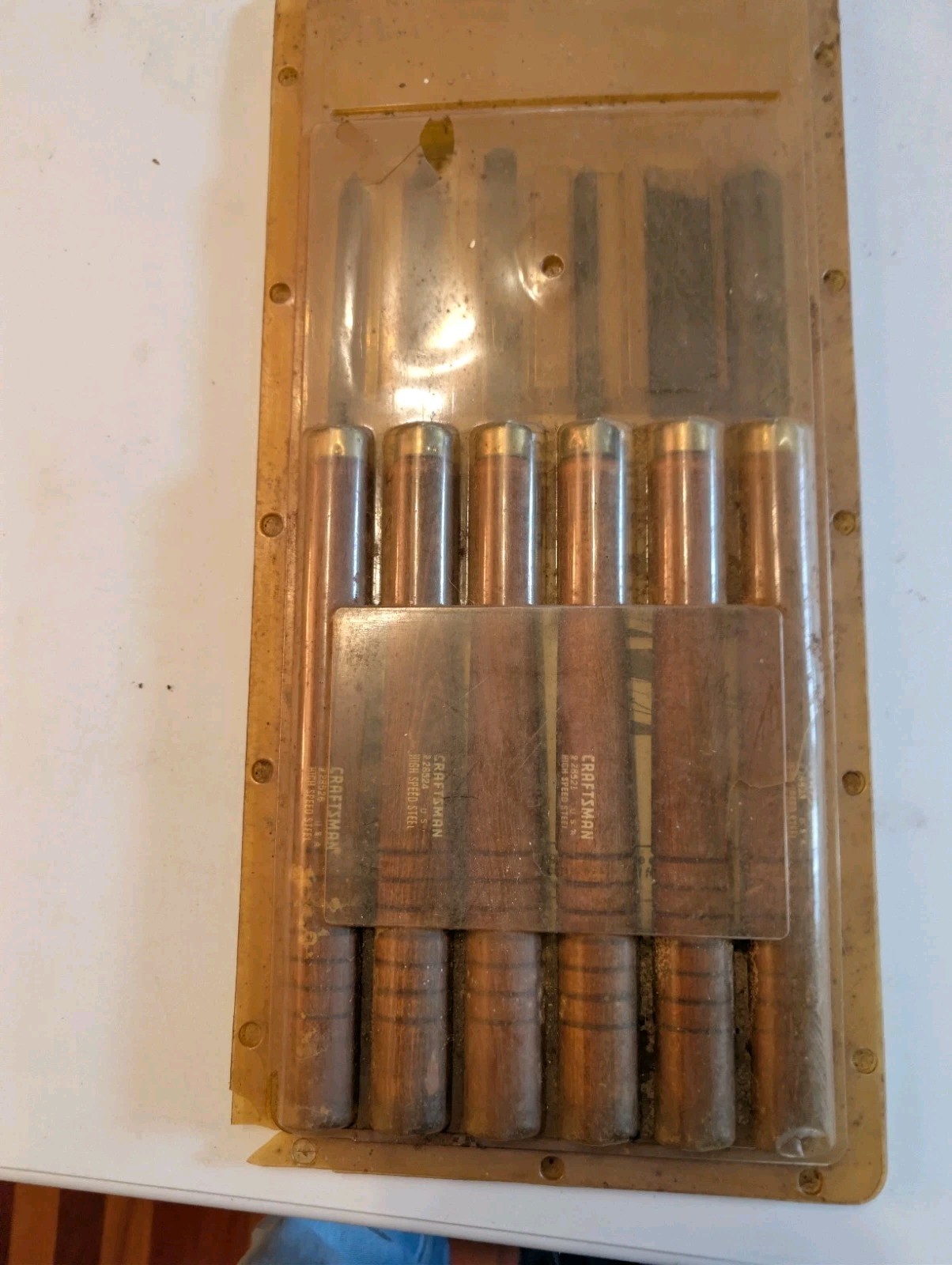 Vintage Sears Craftsman 6 pc Wood Turning Lathe Chisel Set