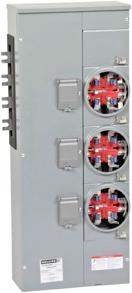 New Square D Ringless 5 Jaw 3 Meter Branch Unit 208y/120V 3PH 4W 3R  EZMH313225