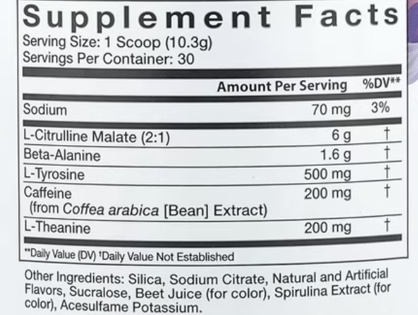 Alani Nu Galaxy Lemonade Pre-Workout Powder (30 Servings)