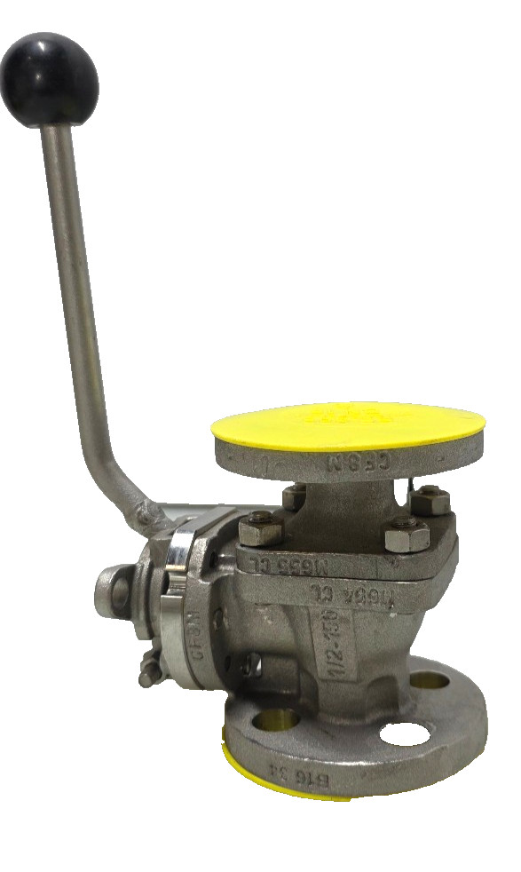 FK 1/2" Flanged Ball Valve, Stainless Steel CF8M B16.34, Class 150#, Handle