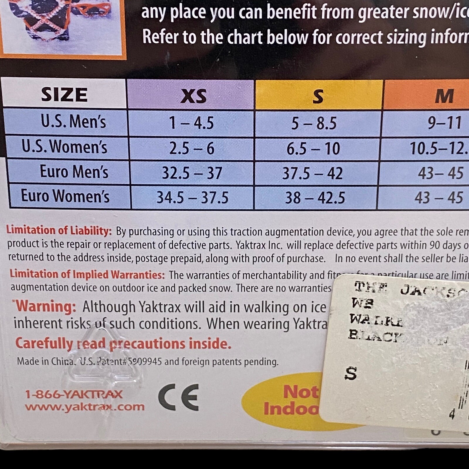 YAKTRAX WALKER Pair SIZE SMALL Brand New In Box