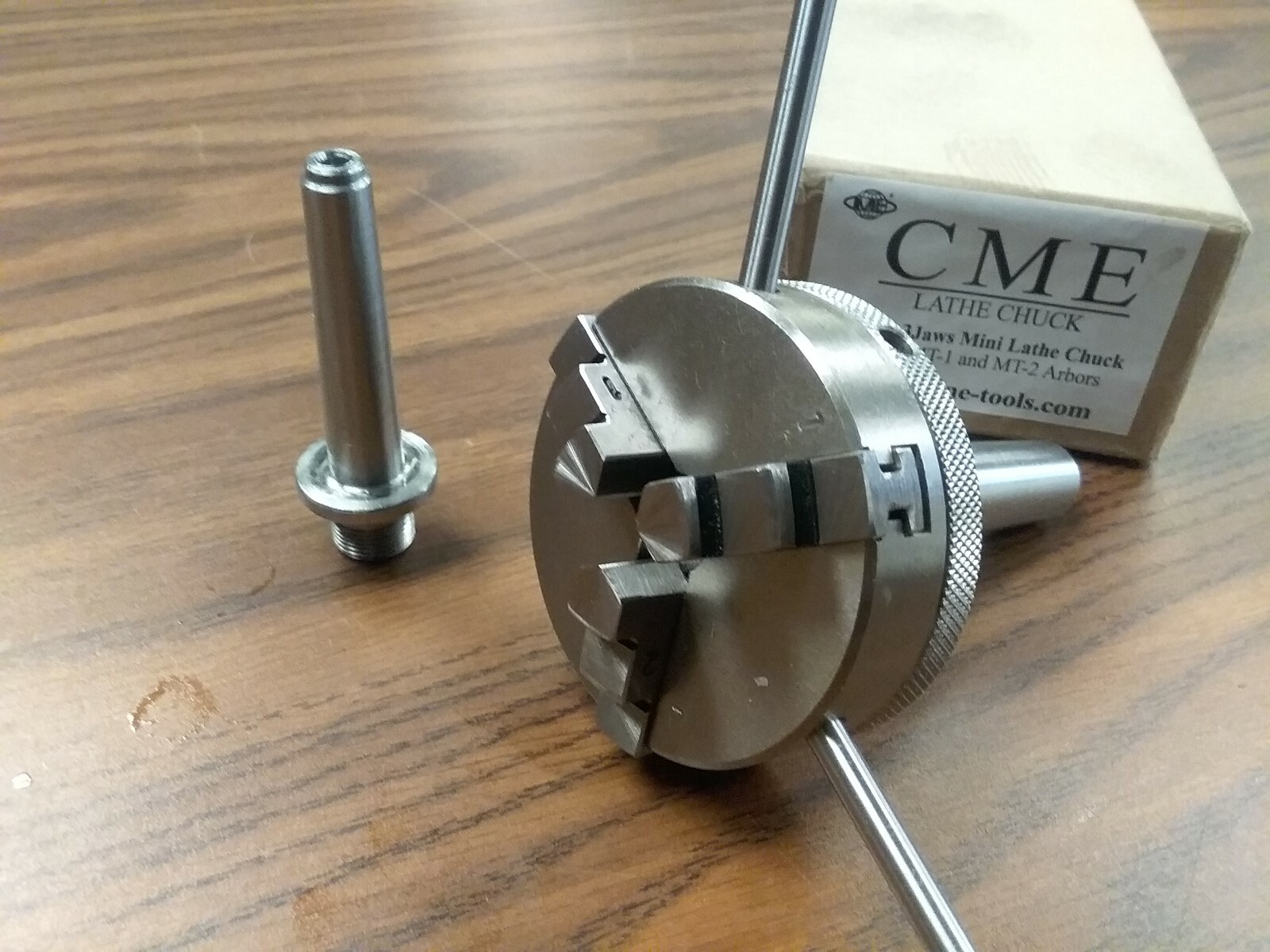 2-1/2" /65mm 3-jaw mini lathe chuck w MT1 & MT2 arbors #02503MT12