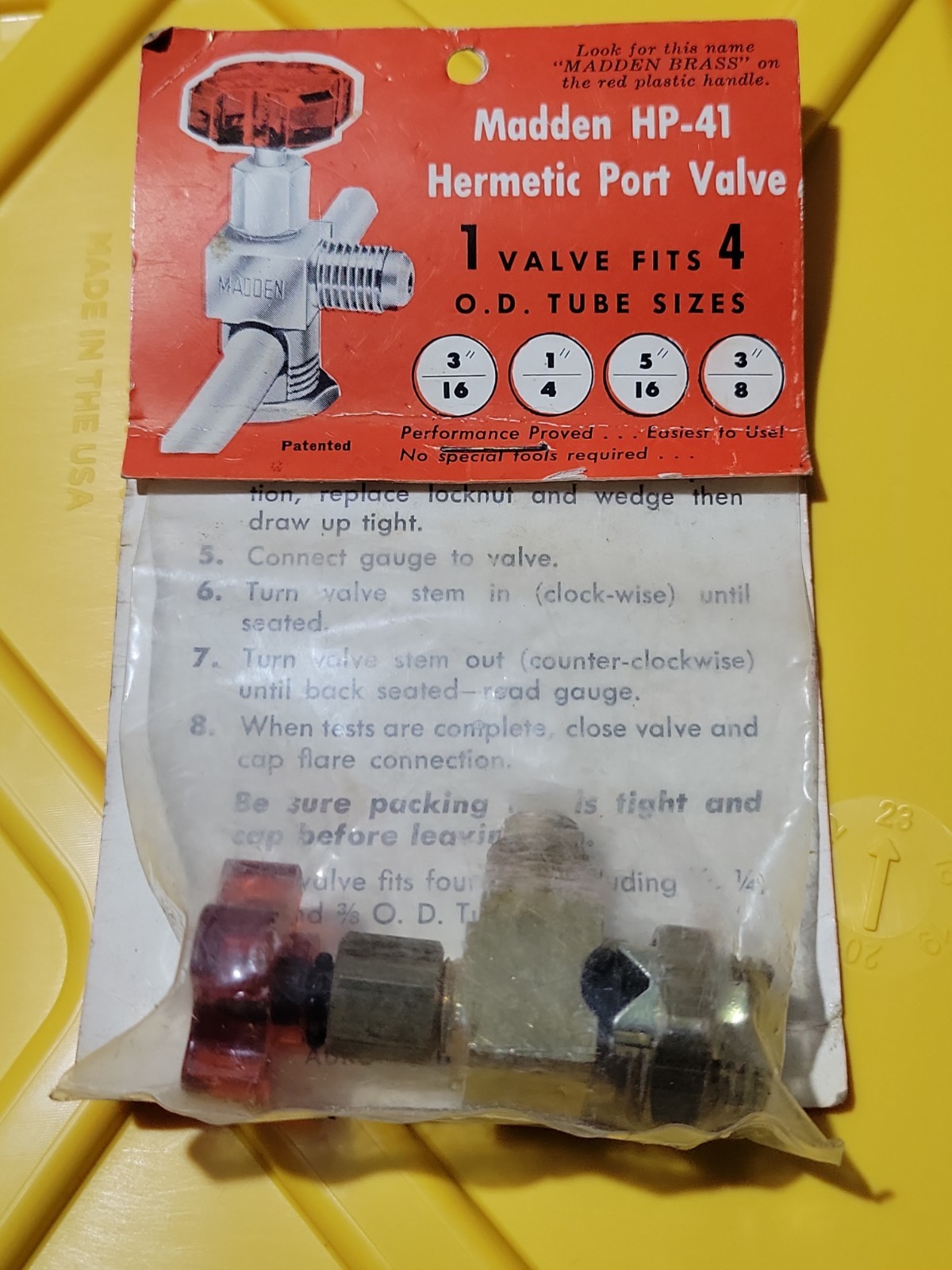 NOS  Lot of 2  Madden HP-41 Hermetic Port Valve
