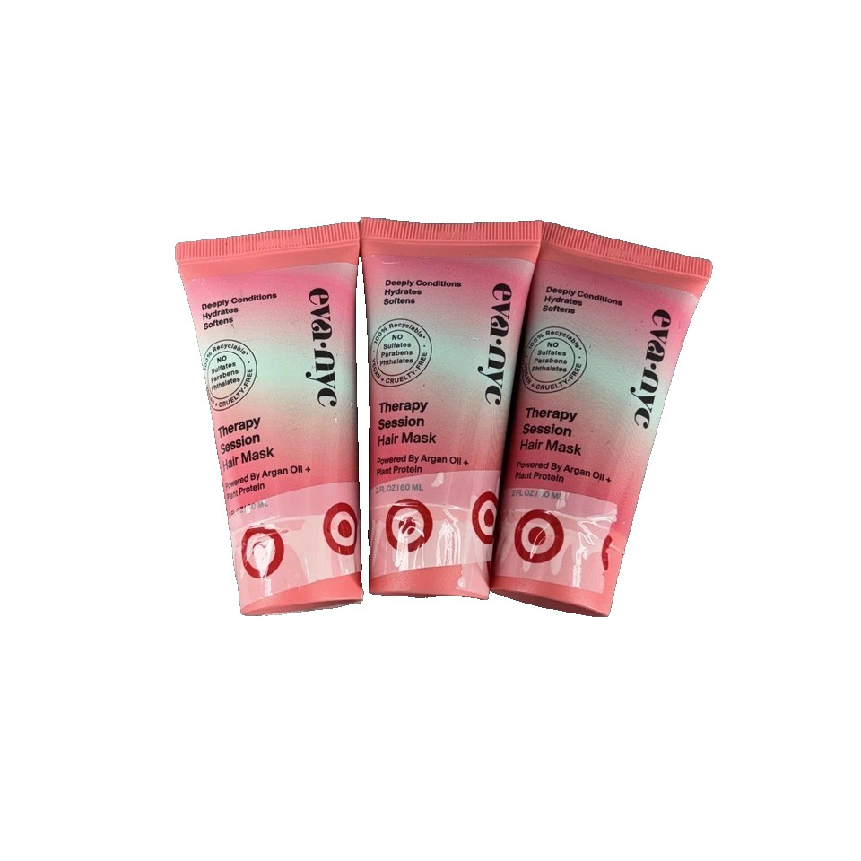LOT OF 3  Eva NYC Therapy Session, Deep Conditioning Hair Mask 2 oz