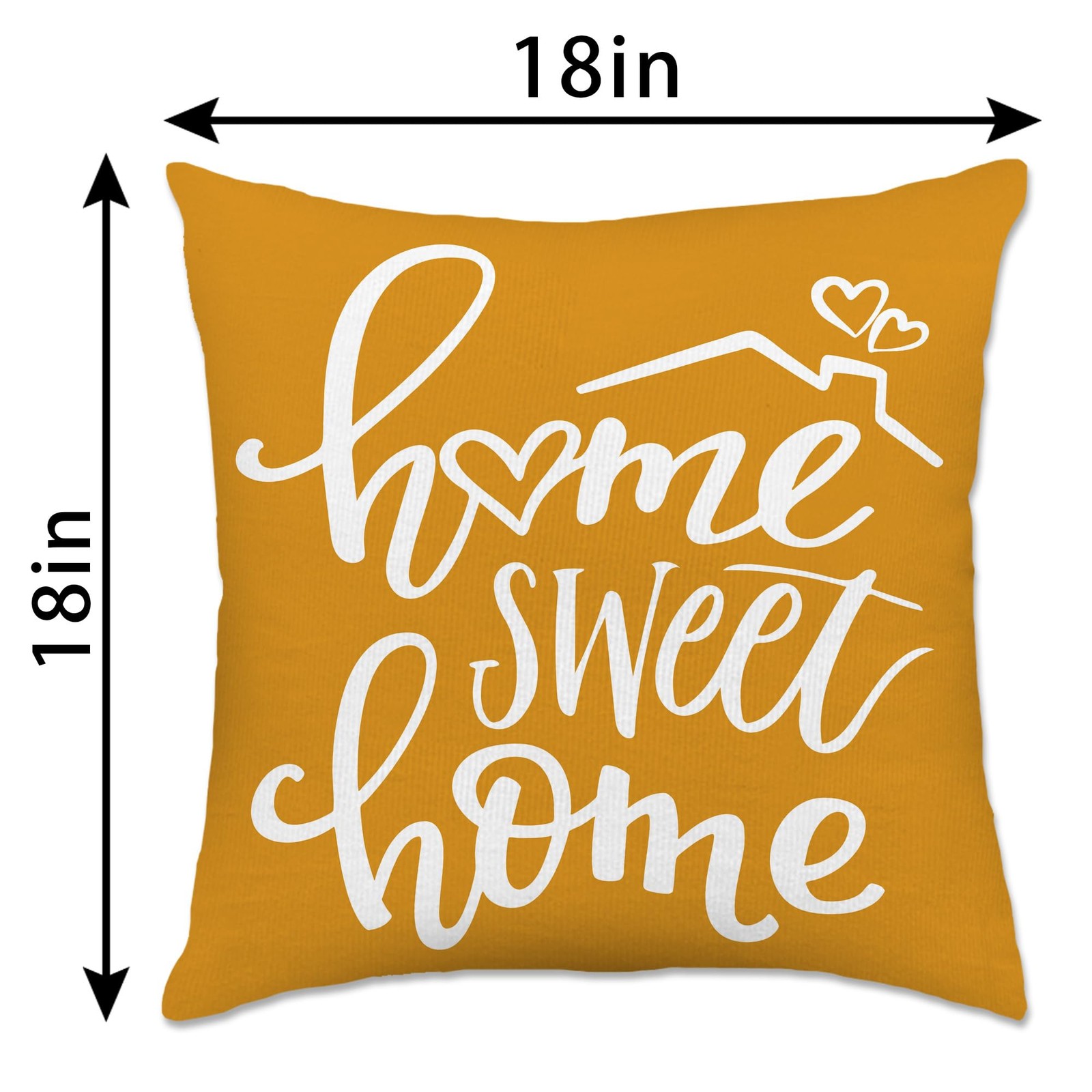 Geometric Yellow Pillow Covers 18x18 Set of 4, Decorative Outdoor Modern Boho...