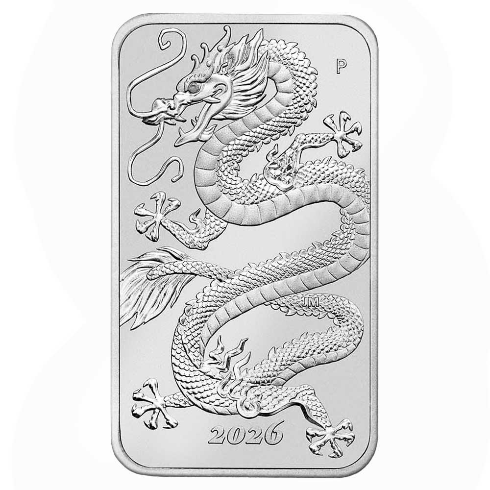 Australia 2026 1-oz Perth Silver Dragon Bar Coin
