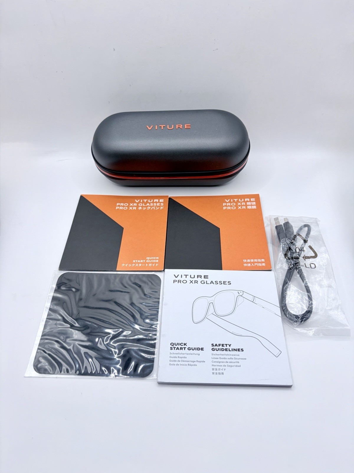 VITURE Pro XR Glasses AR Smart Glasses Complete w/ Case Cable New - Open Box