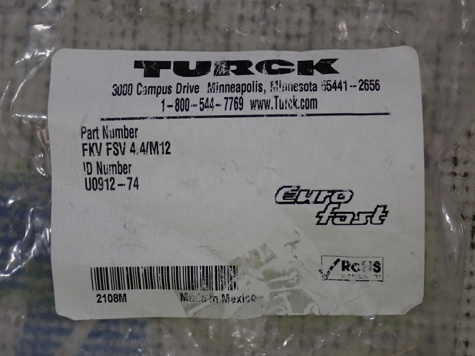 TURCK FKVFSV 4,4/M12 Inductive Sensor New
