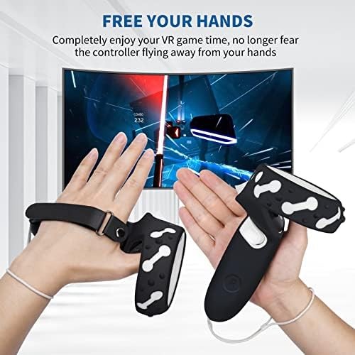 Controller Grips for Oculus Quest 2, Extended Silicone VR Grips Cover Protector