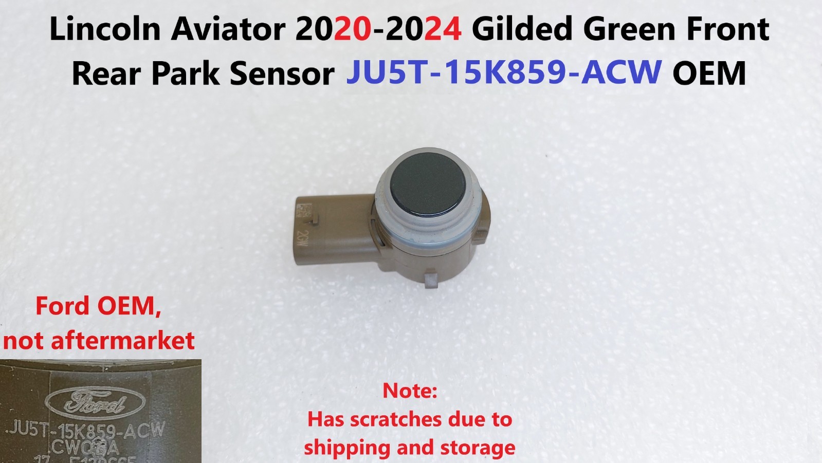 2020-24 Lincoln Aviator Gilded Green Front or Rear Parking Sensor JU5T15K859ACW