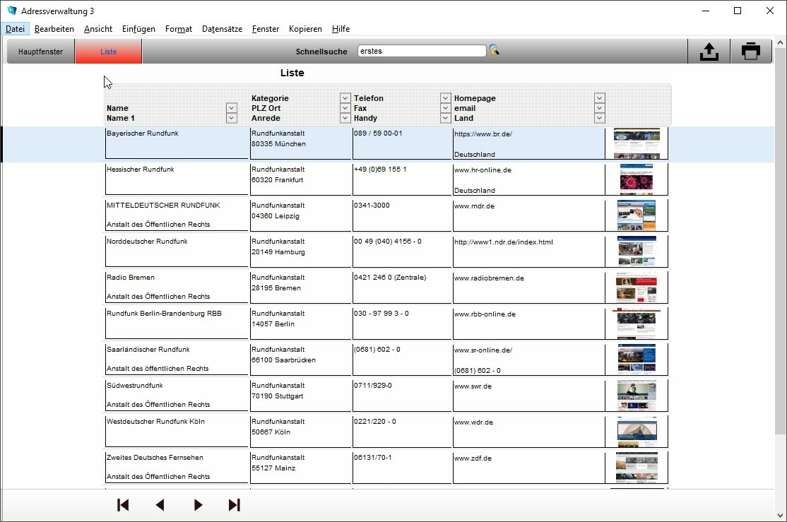 DIGeS Adressverwaltung 3 - Software Programm zum Verwalten von Adressen