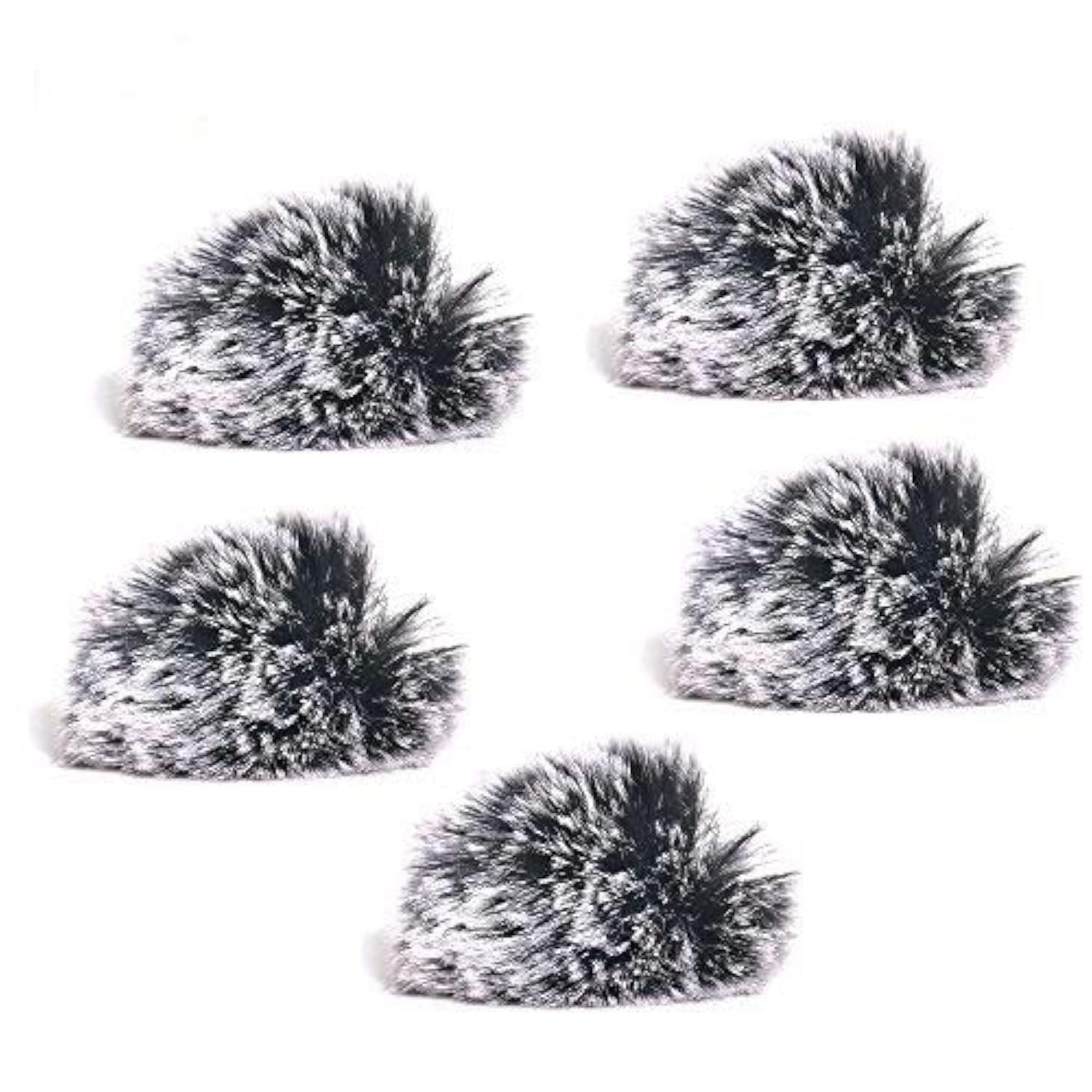 Ruittos 5 Packs Lavalier Microphone Wind Screen Furry Muffs Diameter 1cm...