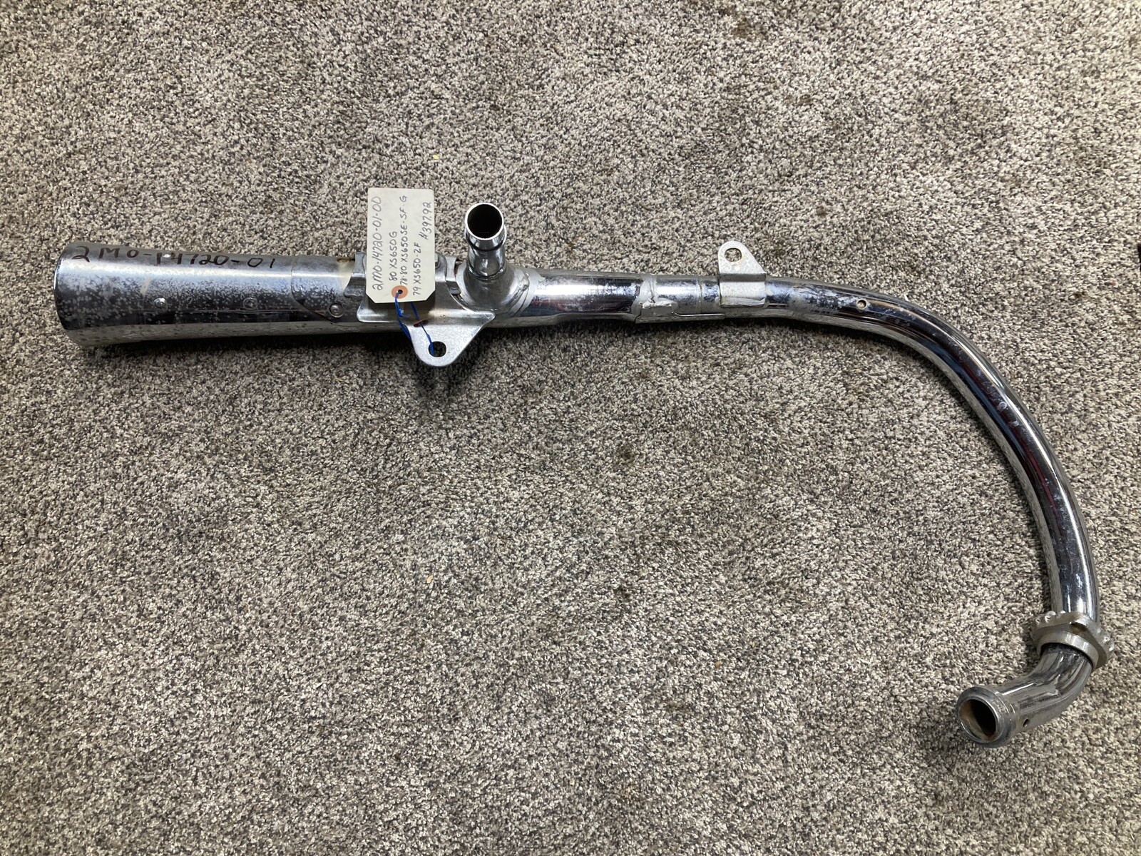 Yamaha XS650 G Muffler Pipe 1980 SE SF 80 650 XS 78 79 2F 1978 1979 Take Off