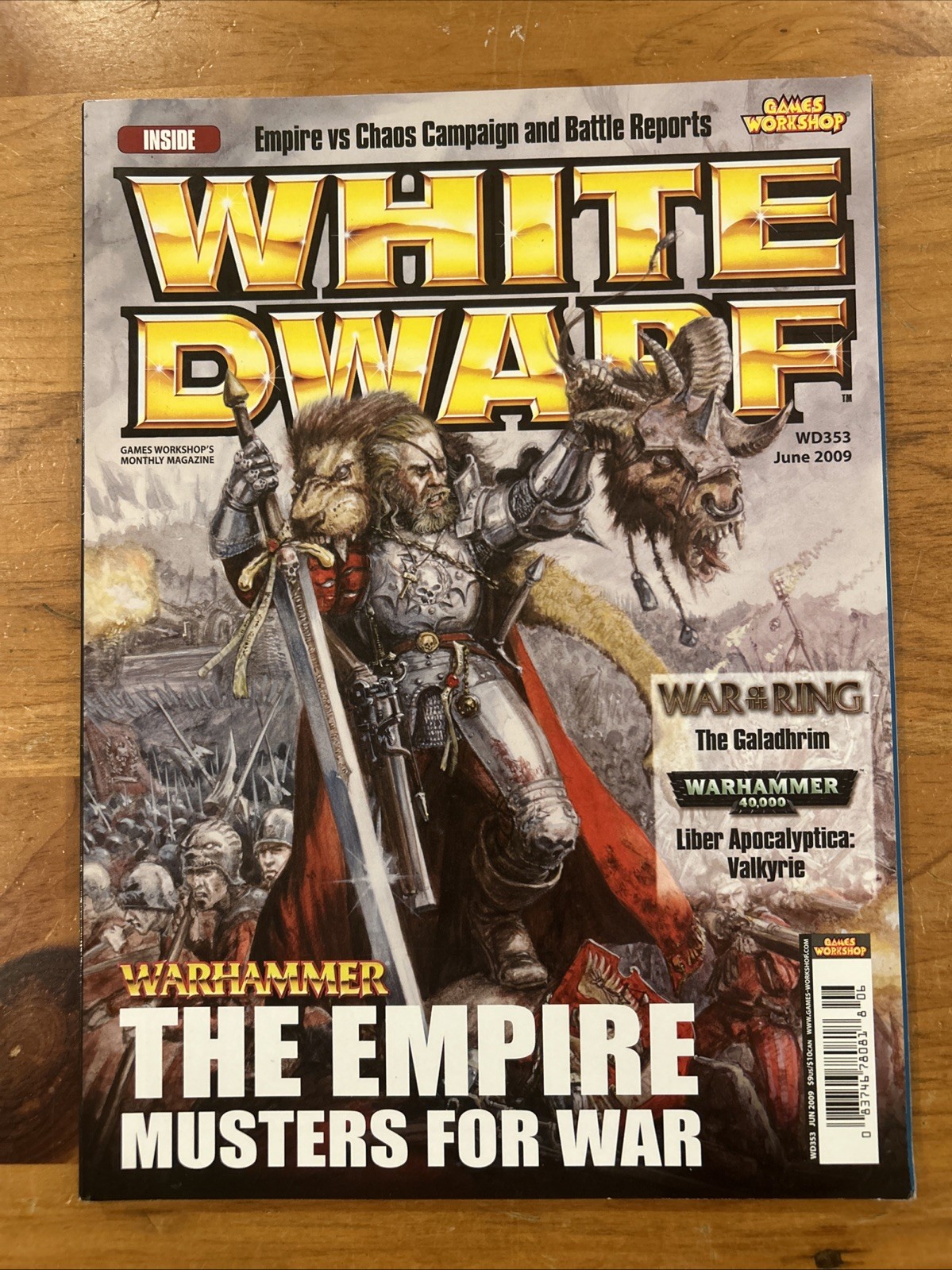 Games Workshop Warhammer White Dwarf Magazine #353 June 2009 Empire Musters War