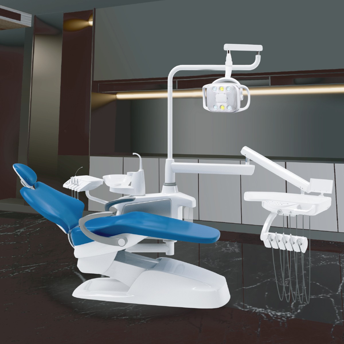 Dental Chair Unit Computer Controlled DC Motor /Dental Delivery Unit System Cart