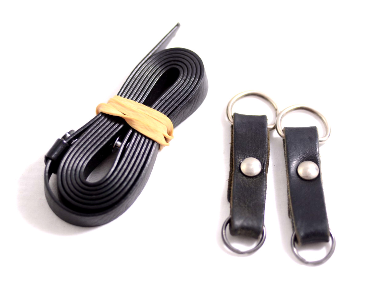 ASAHI PENTAX 1/2 INCH BLACK CAMERA STRAP WITH CAMERA TO STRAP CONNECTION