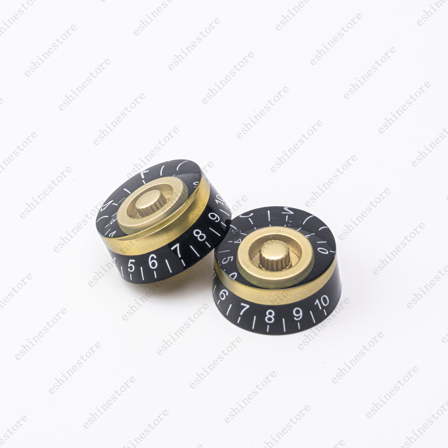 4 Pcs Gold/Black Electric Guitar Control Knobs Speed Dial Knobs for SG Les Paul