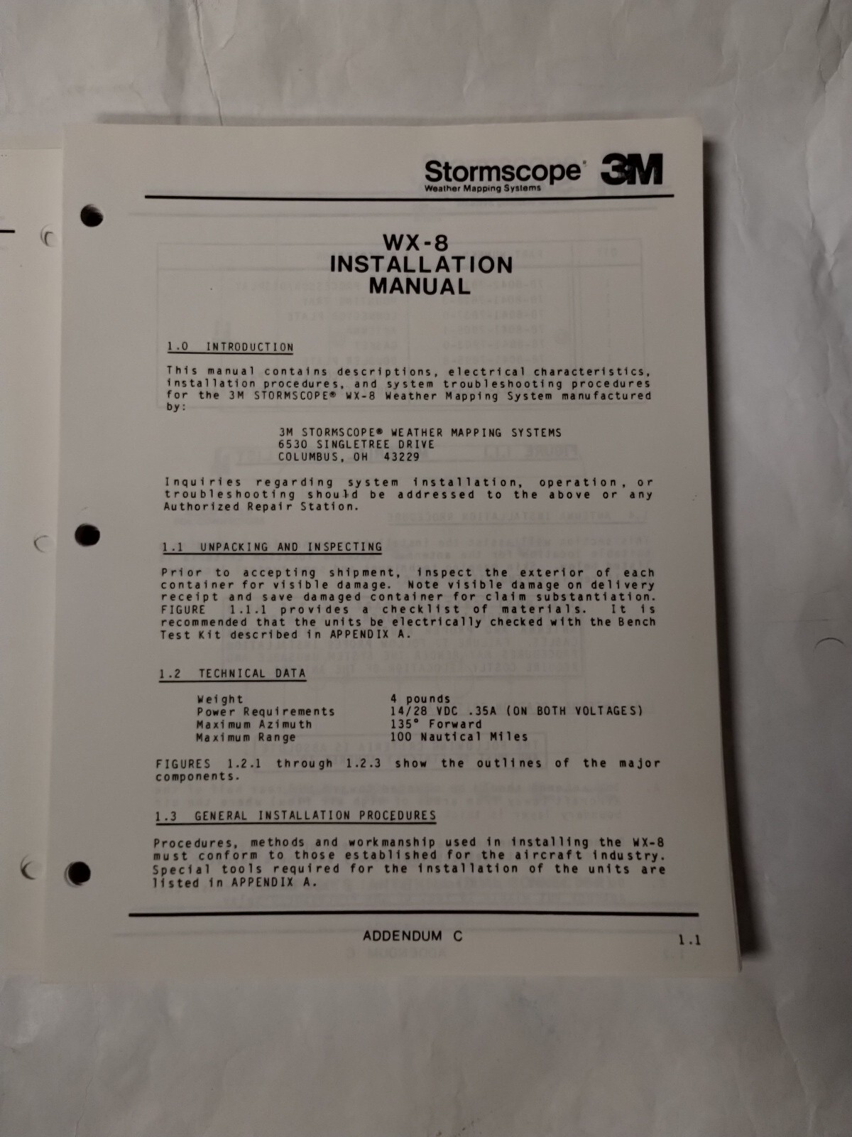 Ryan Stormscope Weather Mapping System WX-8-9-10 Installation Manual-Copy