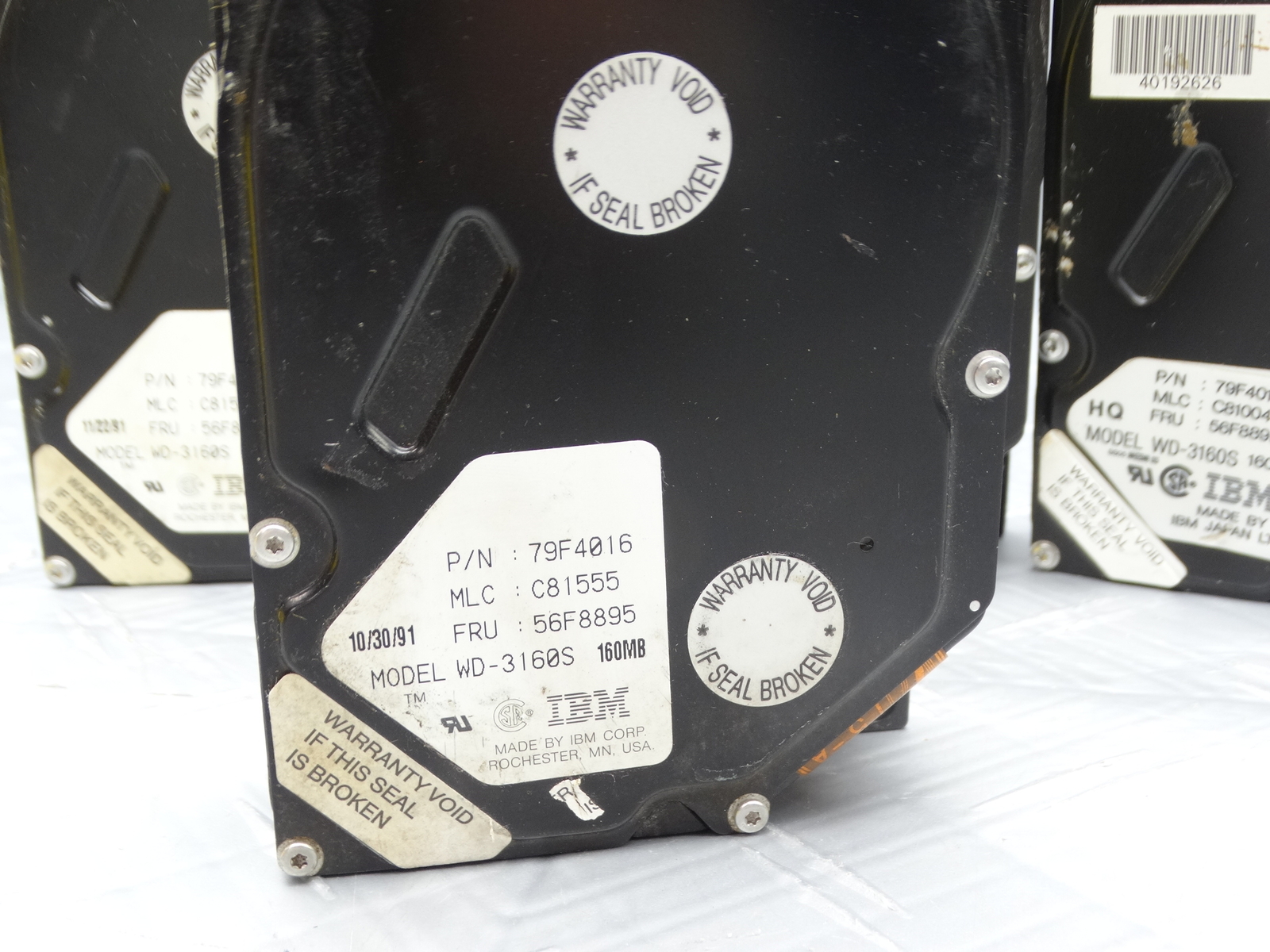 IBM WD-3160S 160MB Hard Drive Parts Only (Lot of 4)