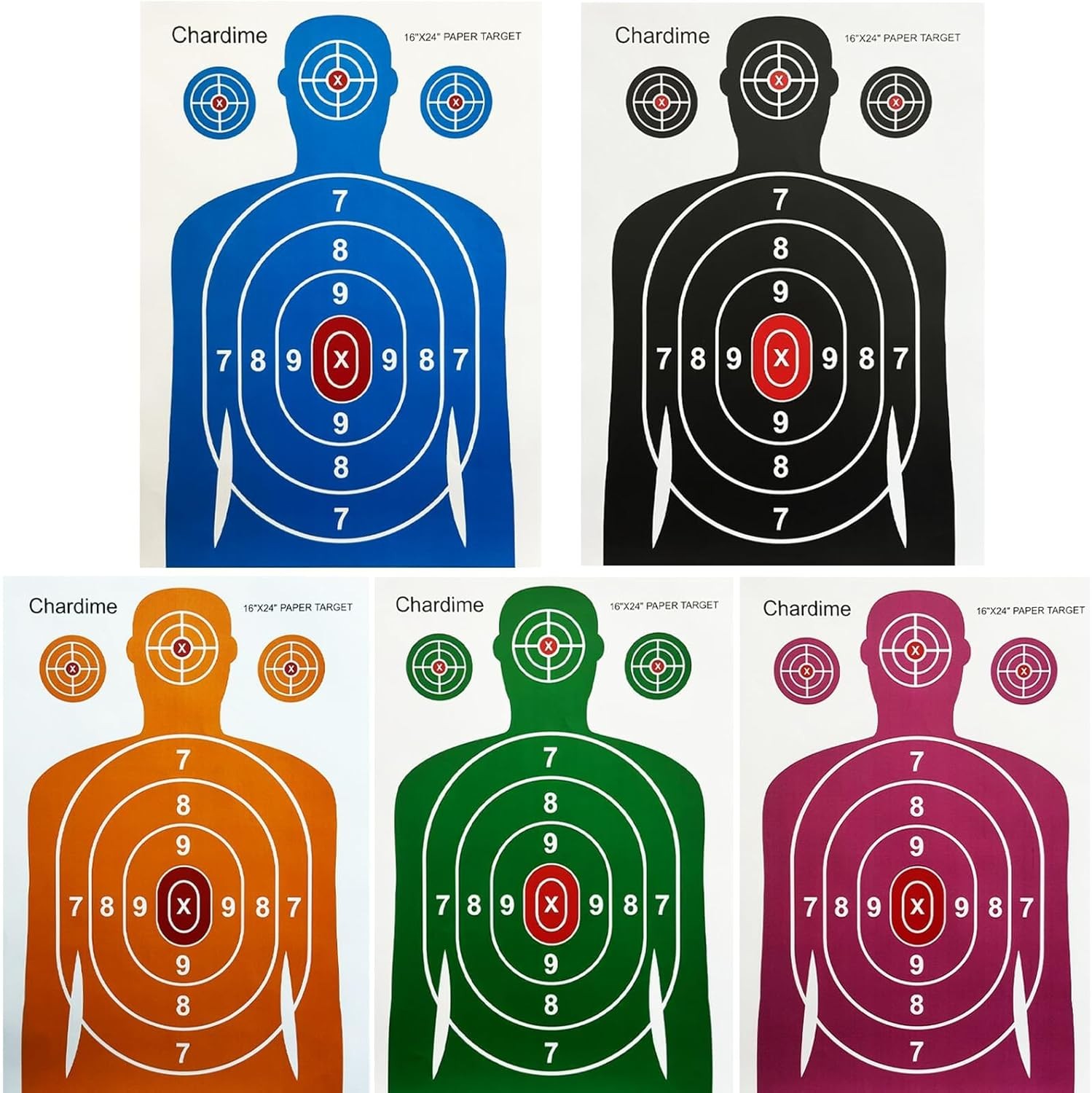Targets for Shooting Range，Shooting targets16x24Inchs10 Pieces Five Colors，S