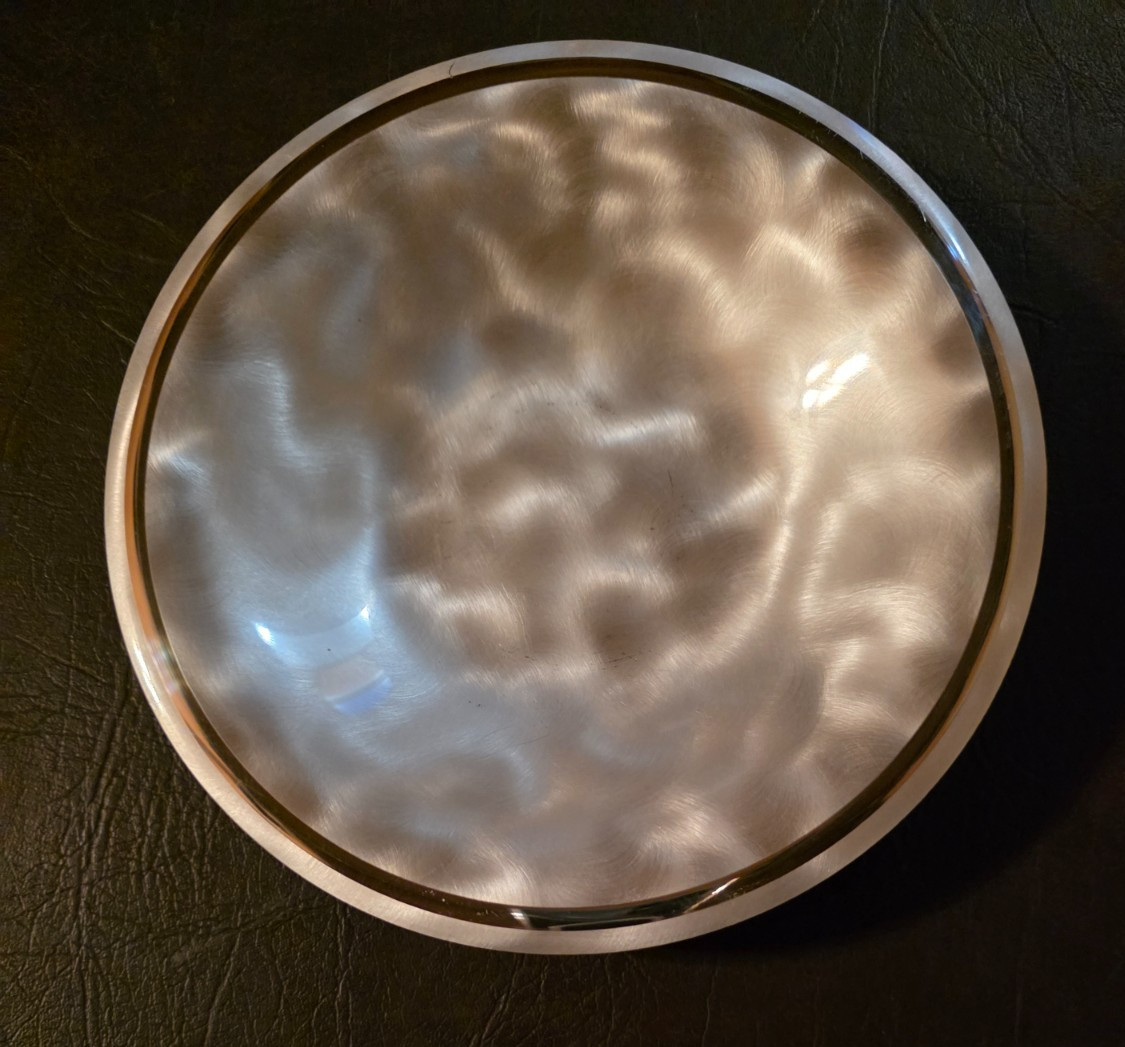 Vintage WMF EP Brass Germany Small Footed Candy Dish/Bowl Brushed Silver Plated