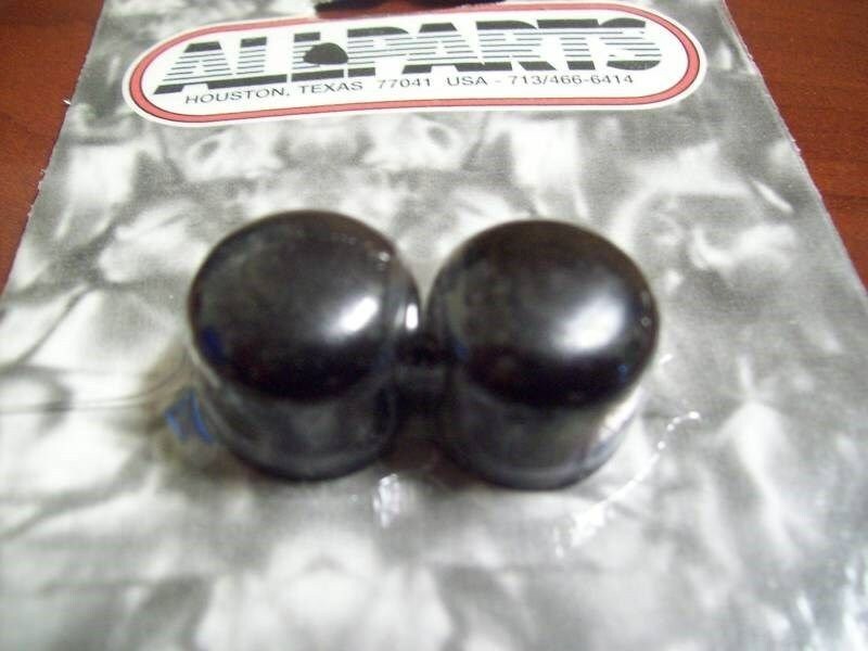 NEW - Set of 2 Ebony Push-On Guitar Knobs
