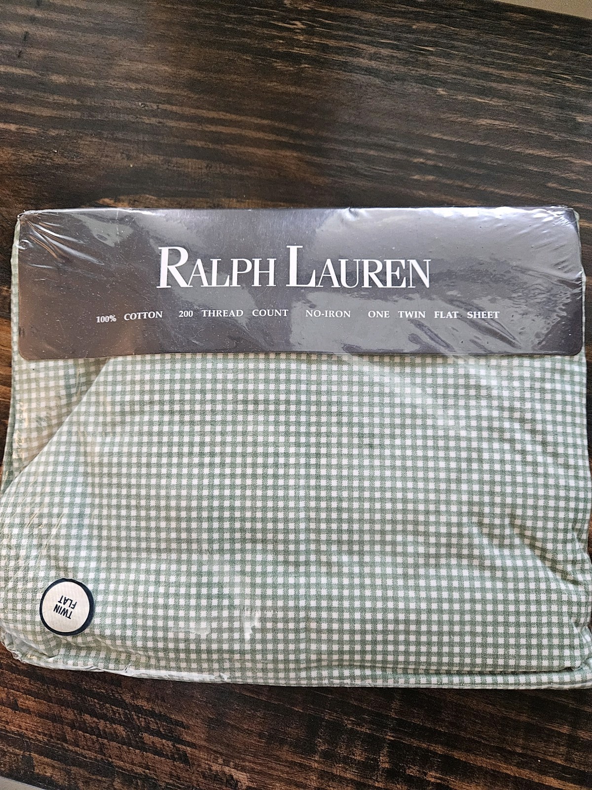 Ralph Lauren 100% Cotton 200 Thread Count, No Iron Twin Flat Sheet