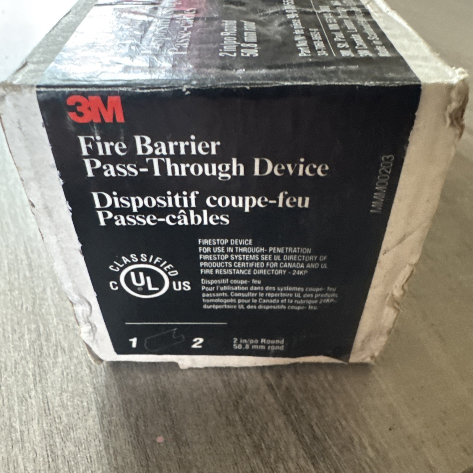 3M Fire Barrier Pass-Through Device PT2RD, 2 in Round