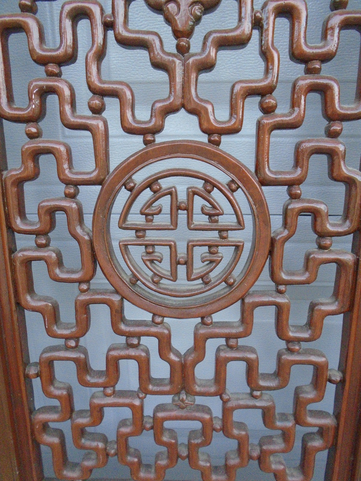 Asian Screen Room Divider Carved Wood Japanese Rosewood STY Chinoiserie Mandarin