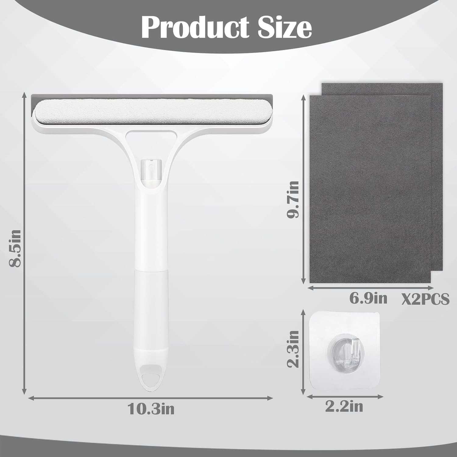 Revolutionary Window Cleaning Kit: Squeegee & Magic Cloth for Any Surface