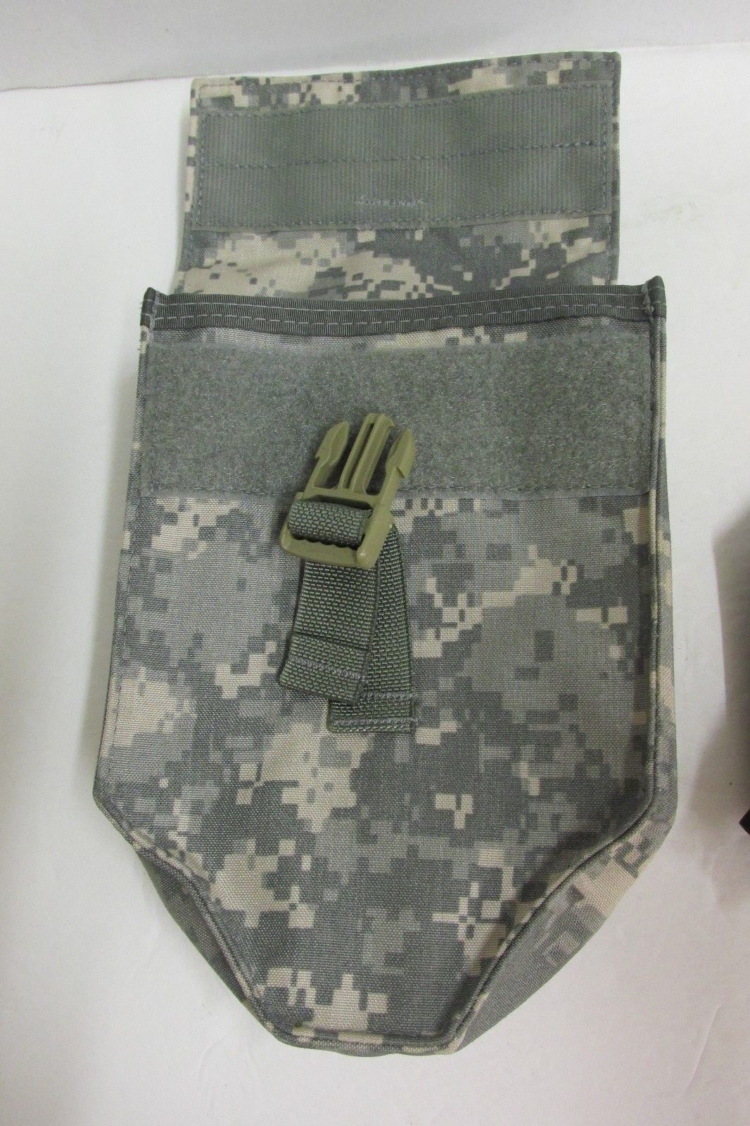 US GI Trifold SHOVEL Entrenching Tool 1990 Ames & ACU Camo Cover Pouch Molle TAG