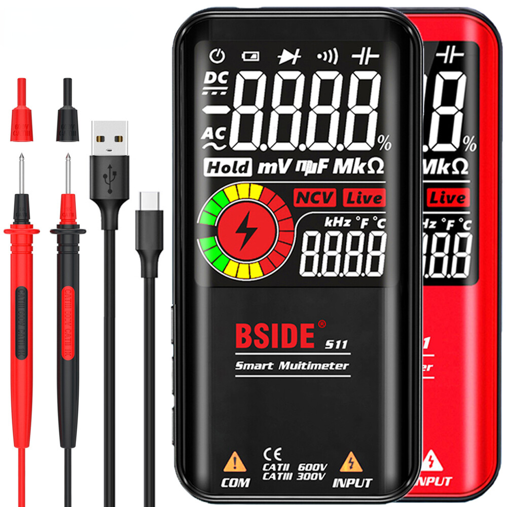 Digital Multimeter 9999 T-RMS DC AC Voltage Capacitance Ohm Diode Multimeter