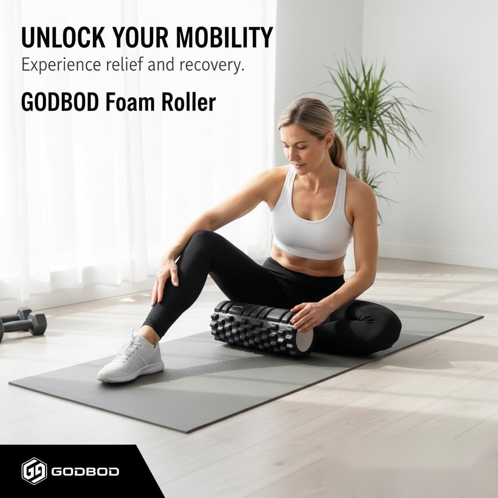 Foam Roller Deep Tissue Medium Density Muscle Massager Myofascial Trigger
