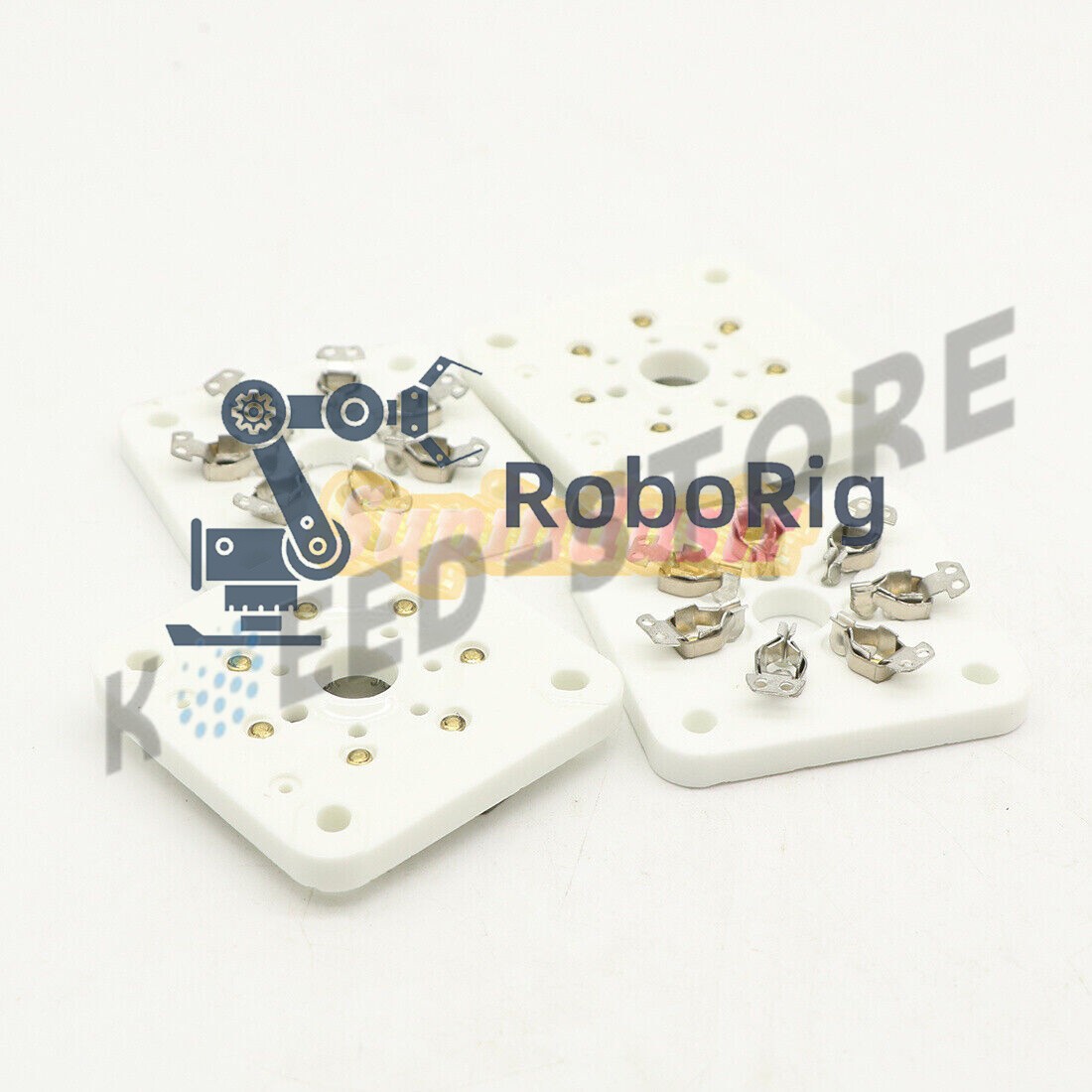.4Pcs 7pin Ceramic vacuum tube socket Silver plate for 6C33 832 829 FU29 826