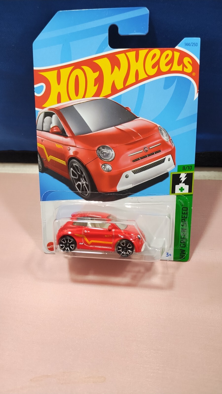Hot Wheels Fiat 500e HW Green Speed Series #8/1 0 Red Diecast 1:64 Scale Mattel