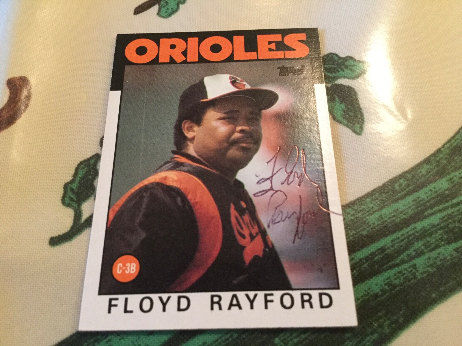 1986 Topps Floyd Rayford Signed Baseball Card Baltimore Orioles #623