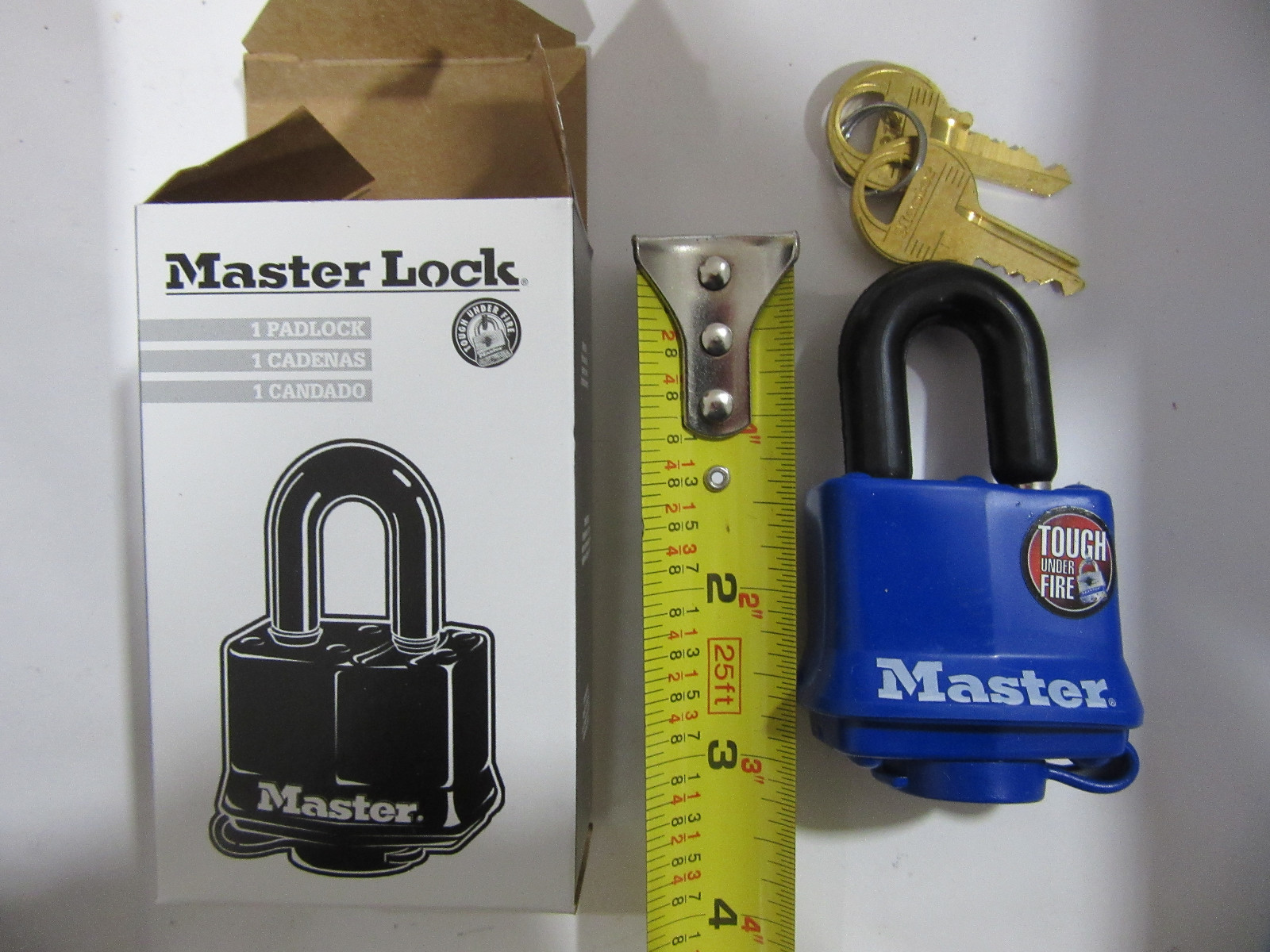 Master Lock 312KA Blue Pad Lock Tough Under Fire Keyed Alike NEW!! Free Shipping