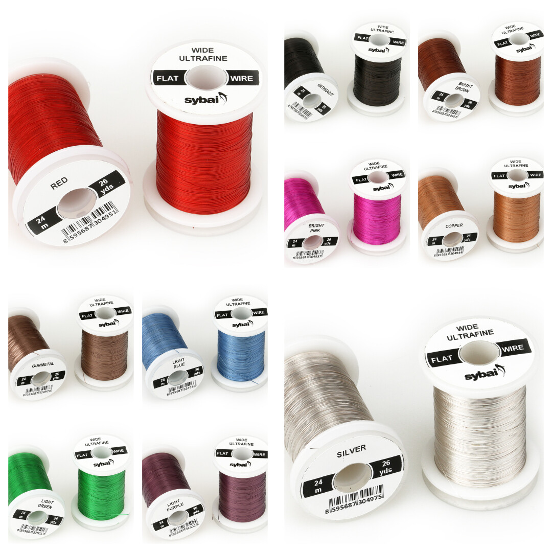Sybai ULTRAFINE WIDE FLAT COLOR WIRE 26 Yard Spool 0.05 mm Thick 0.30 mm Wide