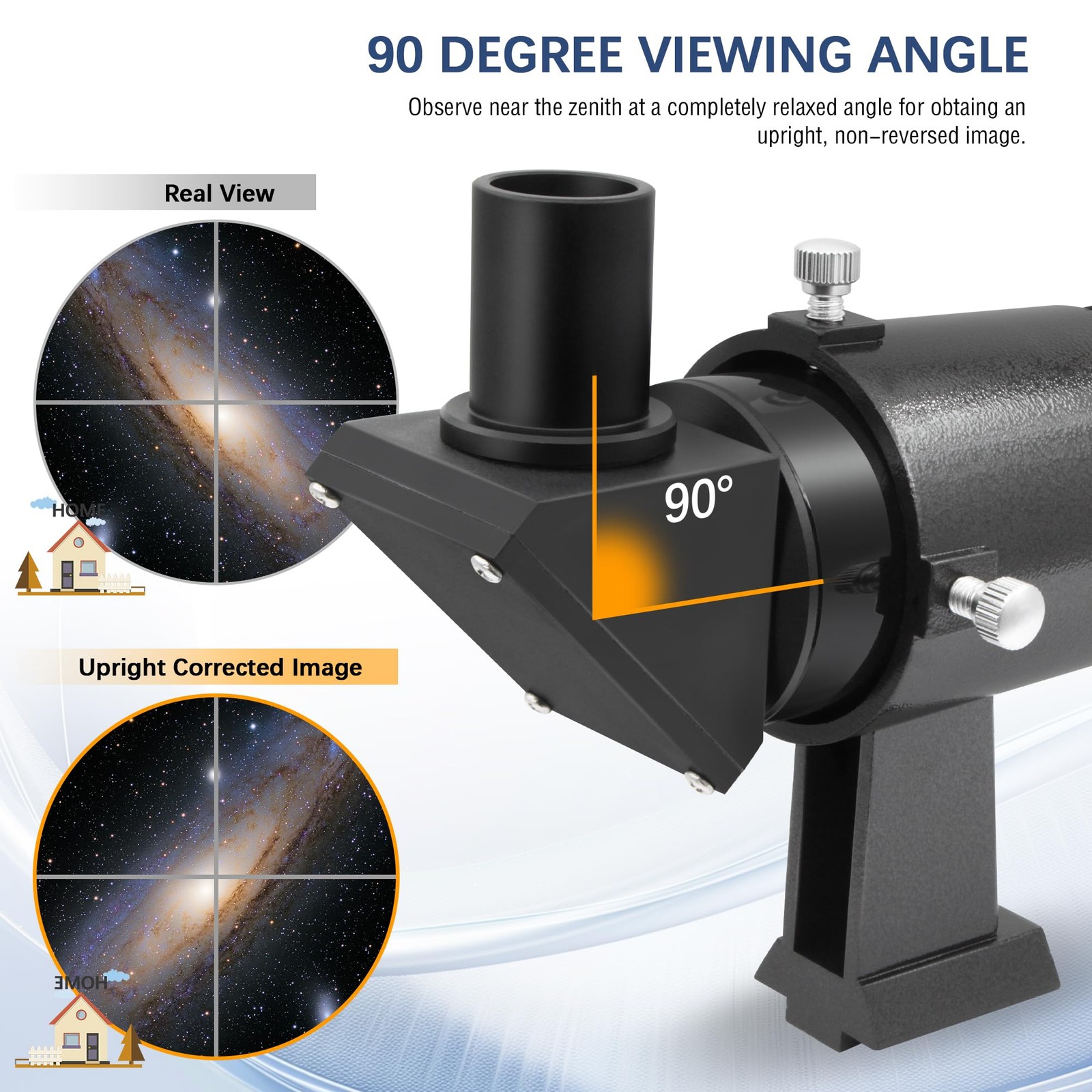 Alstar Telescope Finder Scope, Right-Angle Upright Corrected Image Optical Fi...