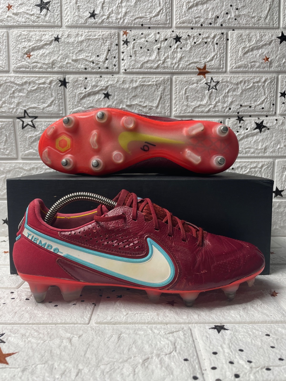 Nike Tiempo Legend 9 Elite Sg Pro DB0822-616 Cleats Boots Leather Soccer footbal