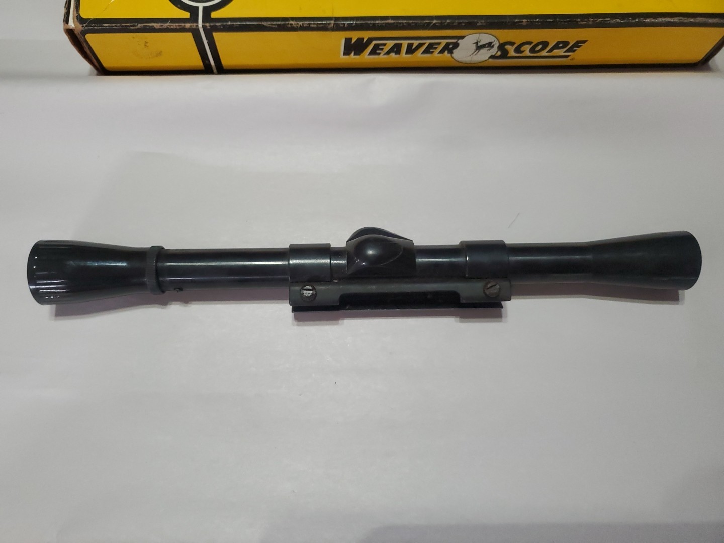VINTAGE WEAVER C4 SCOPE WITH TIP OFF MOUNT AND ORIGINAL BOX