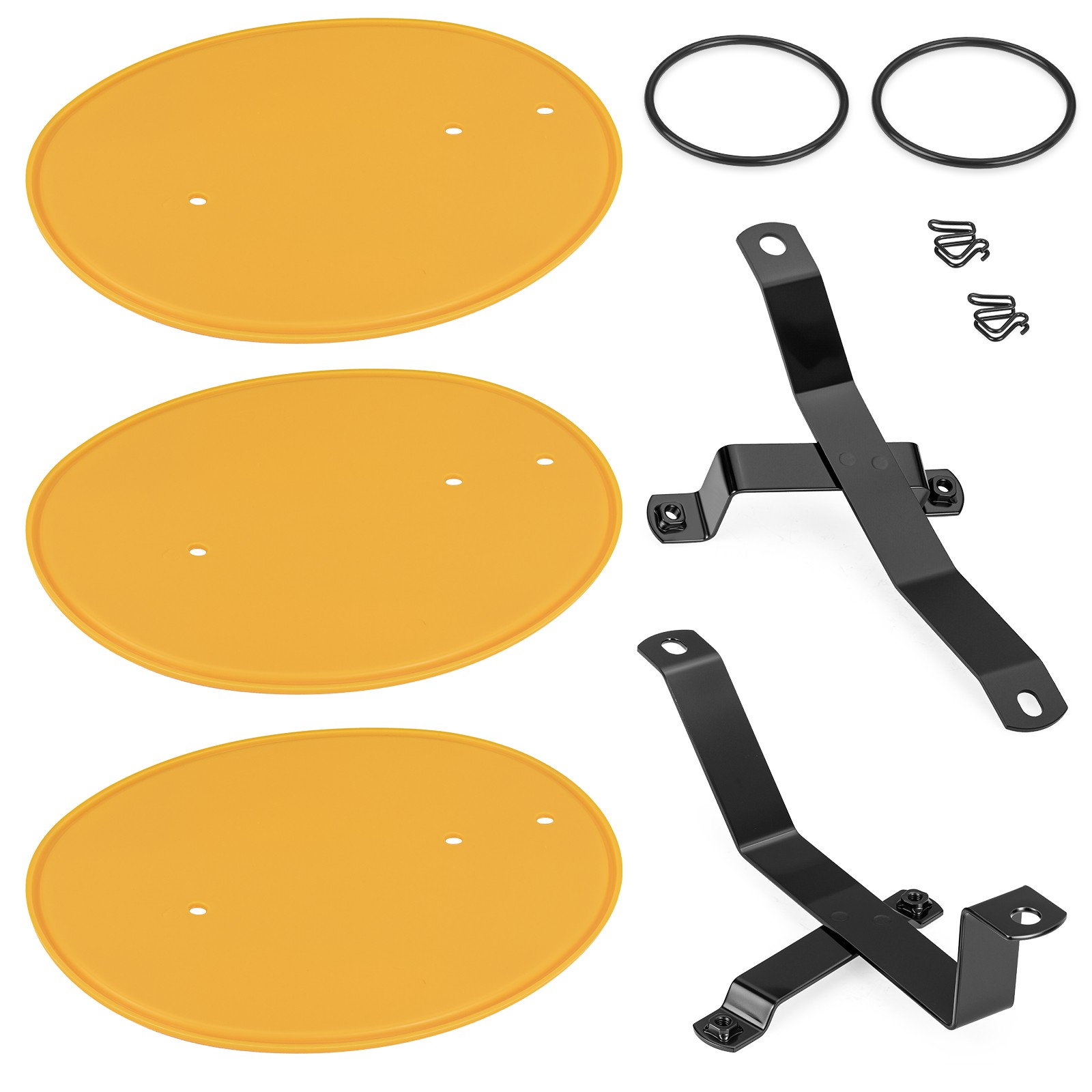 Yellow Number Plate Kit 1979 1980-1987 For Honda Z50R w/Brackets & Clips & Bands