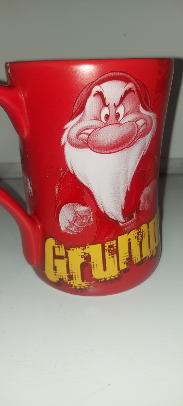 Disney Store Grumpy Mug Snow White Seven Dwarfs Red Character Mug